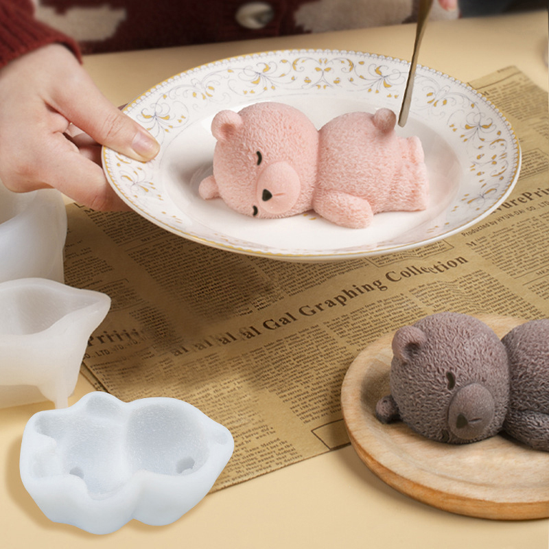 3D Printing With Silicone - New Cute 3D Sleeping Bear Mousse