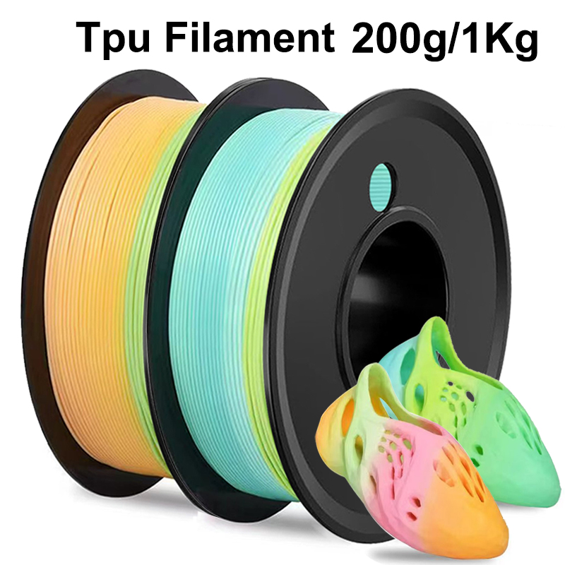 Tpu Flexible Filament - 200g 1Kg TPU Rainbow Flexible Filament