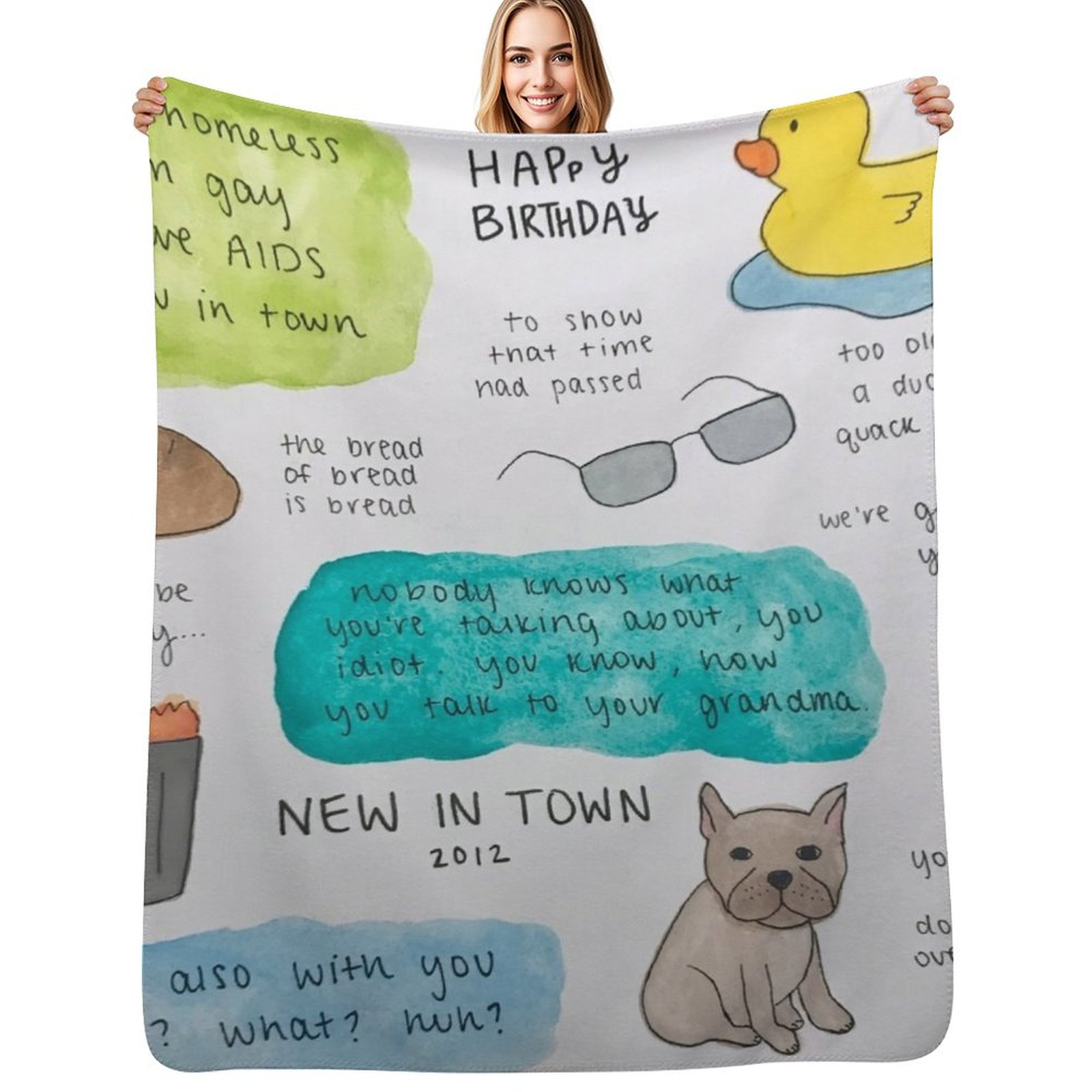 3D Printing Quotes - john mulaney quote collage Throw Blanket
