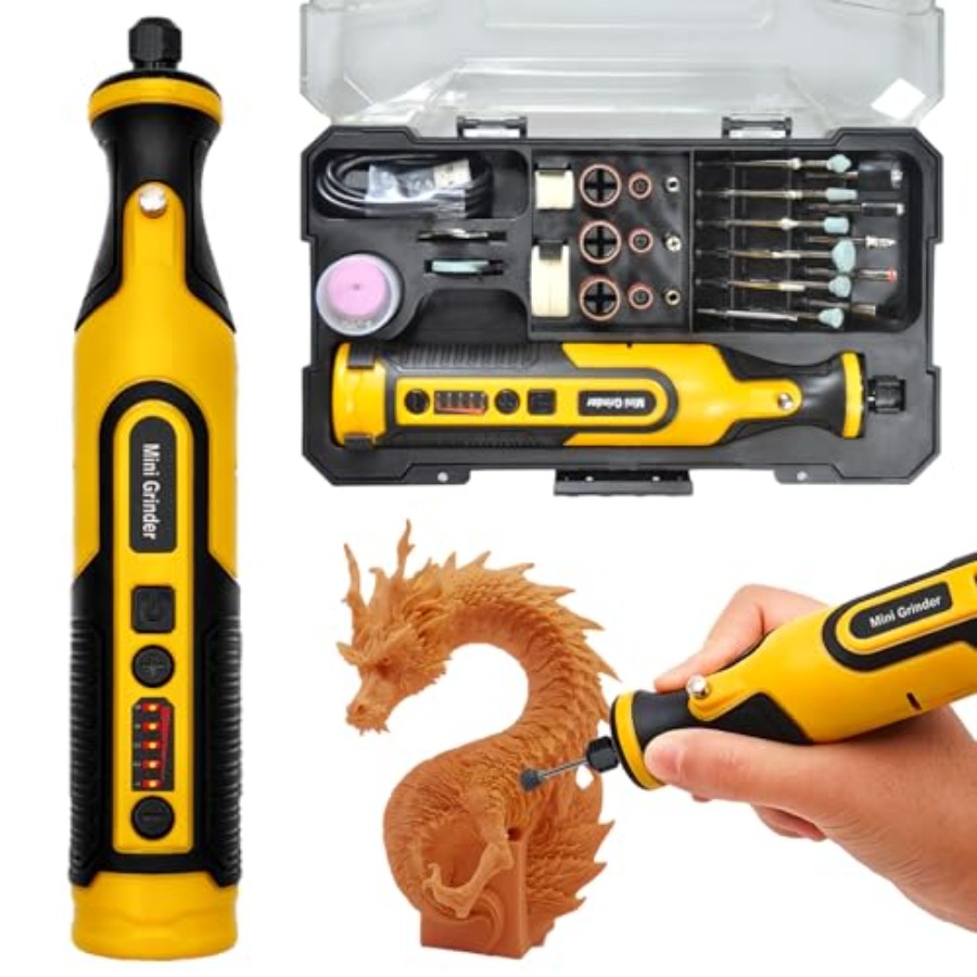 3D Printing Grinder - 5-speed Adjustable Grinder Set LED Light