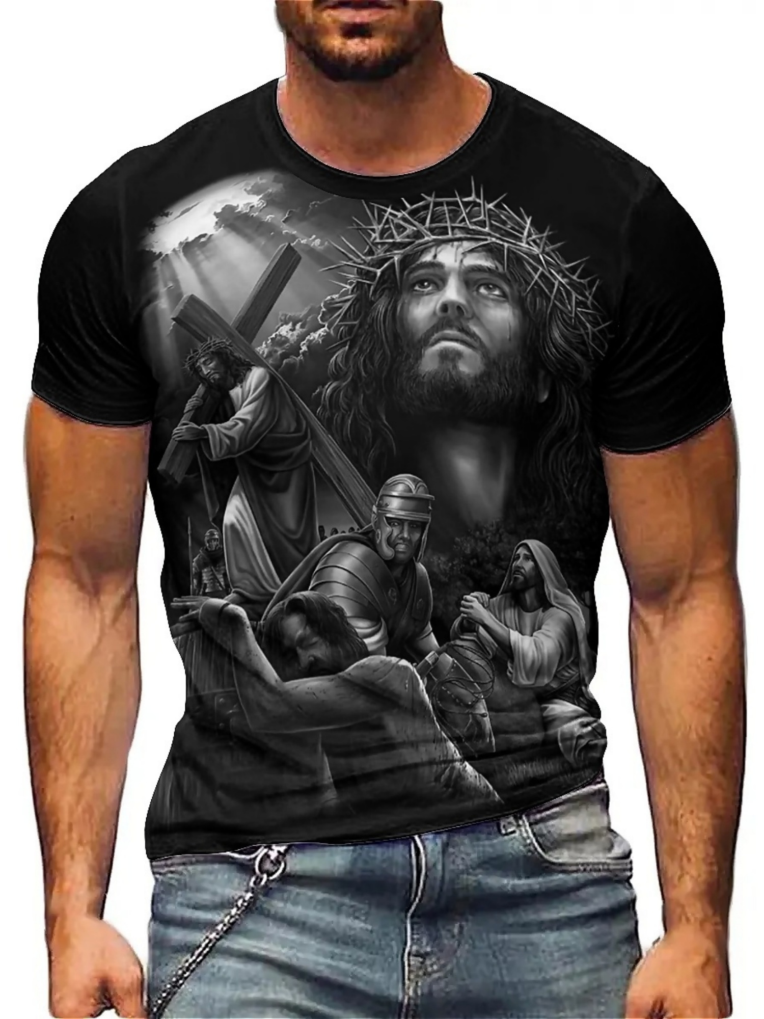 3D Printing Figure - Men'S Plus Size Jesus 3D Print