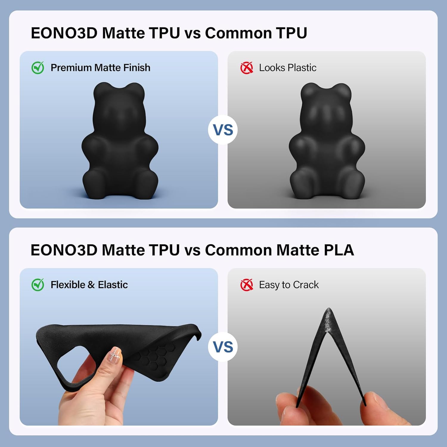 Matte TPU Filament 1.75mm, 1kg - Tpu Flexible Filament recension och pris