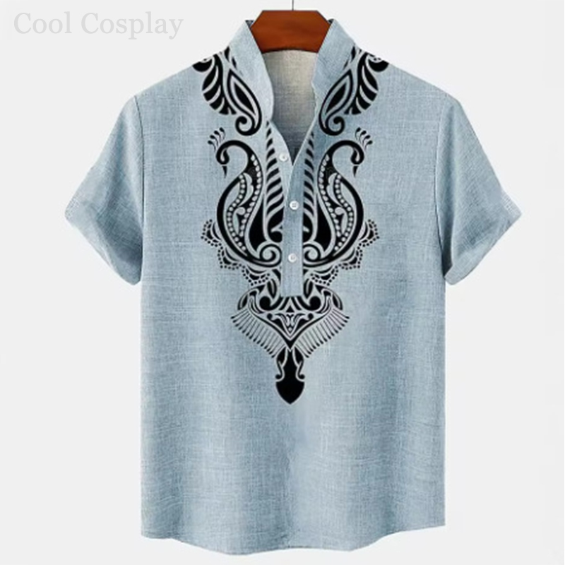 Male Retro Tops Henley Shirt M - 3D Printing Quality recension och pris