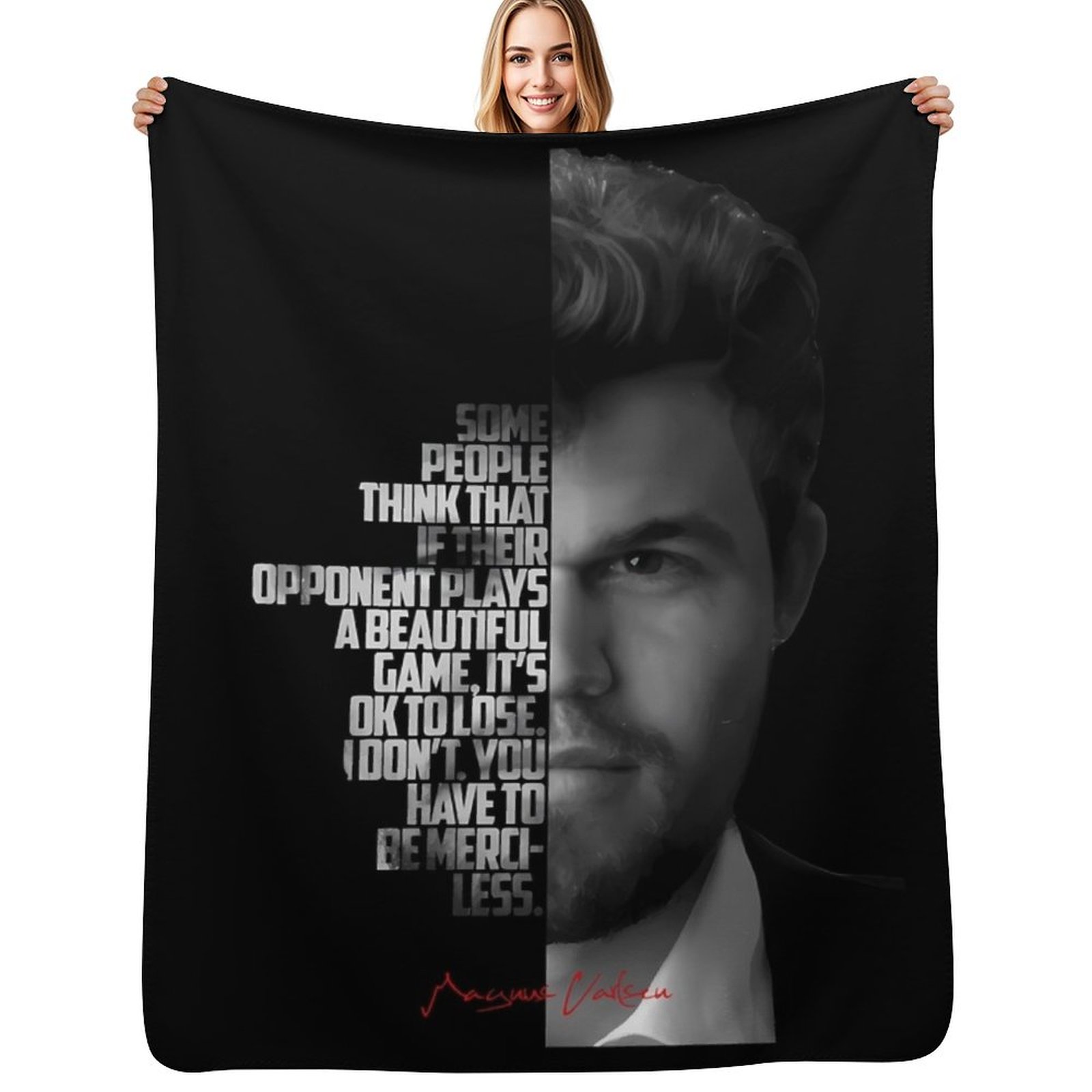 Black and white Magnus Carlsen - 3D Printing Quotes recension och pris