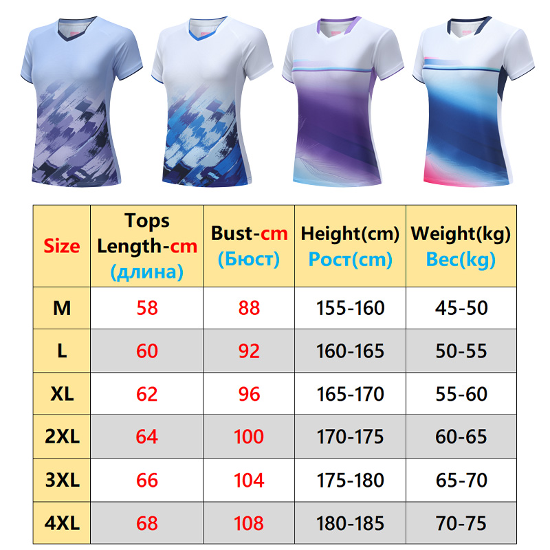 Badminton Shirts Women 3D Prin - 3D Printing Quality recension och pris