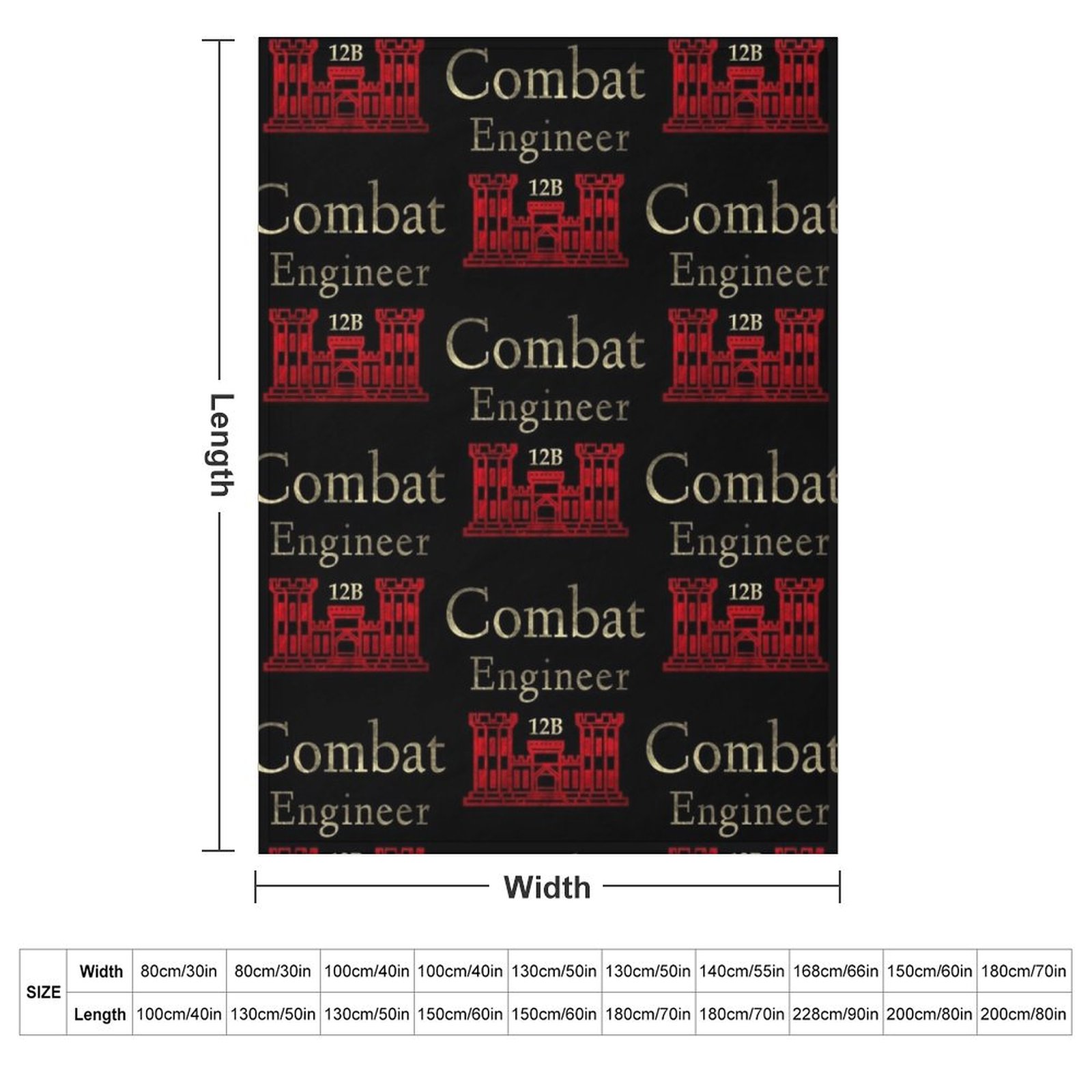 Army Combat Engineer Throw Bla - 3D Printing Engineer recension och pris