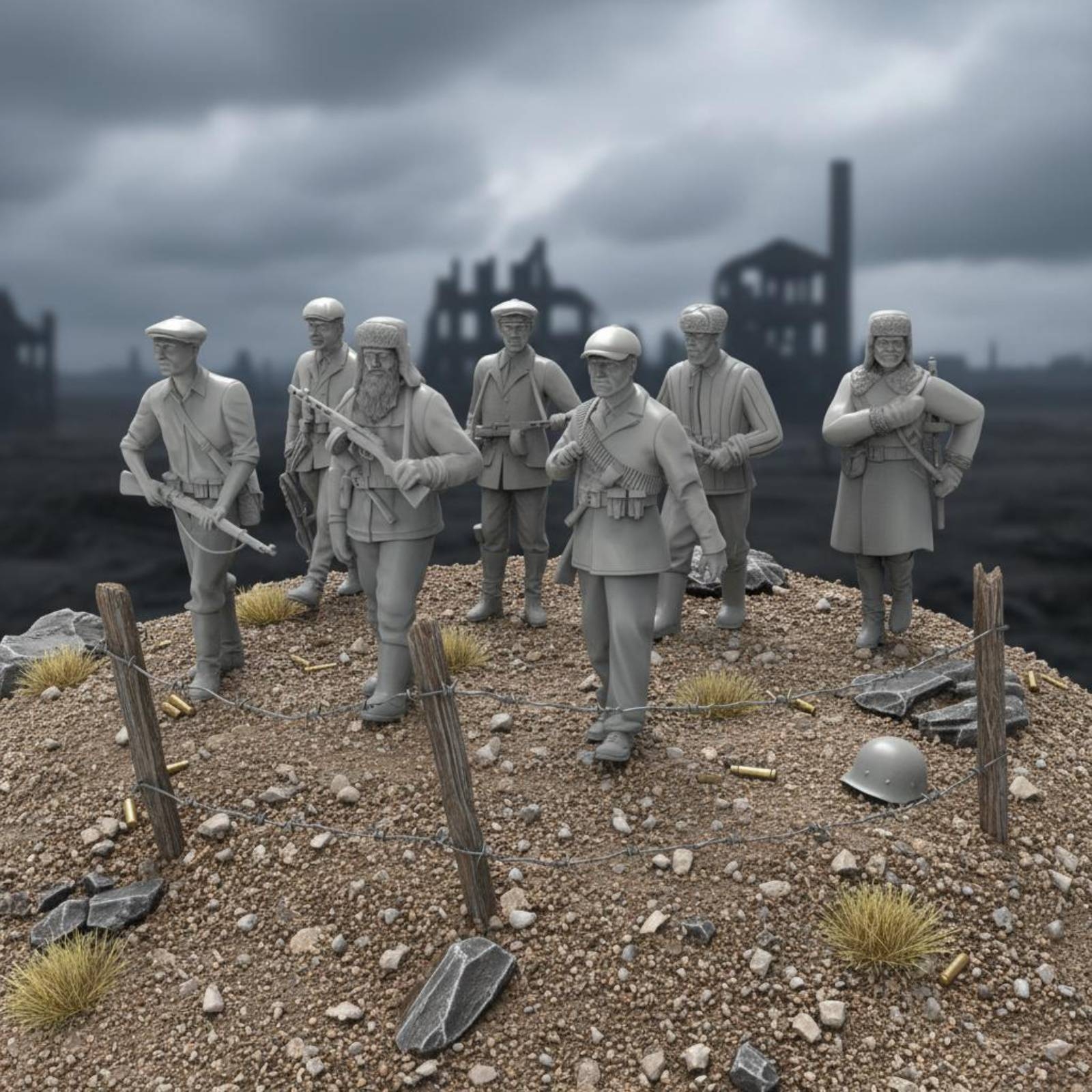 7 Pieces World War II Soldier  - 3D Printing Figure recension och pris
