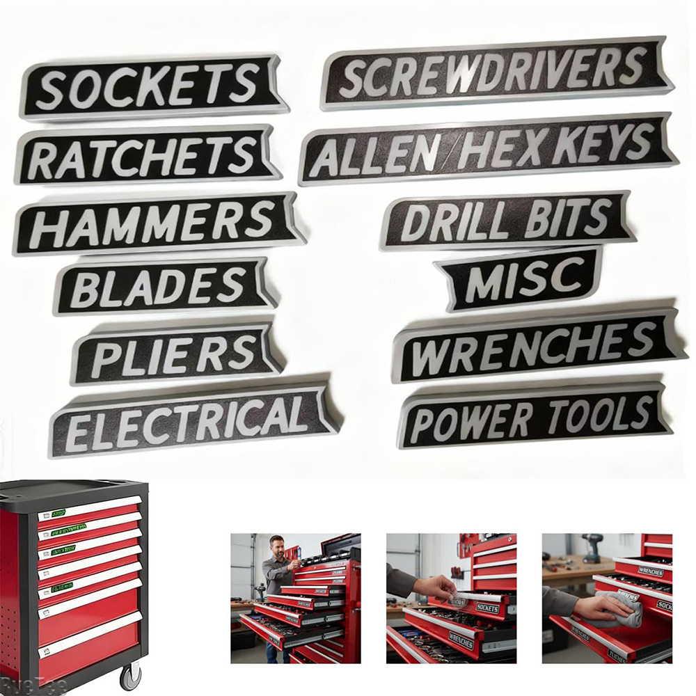 12 Pack Magnetic Toolbox Label - 3D Printing Quotes recension och pris