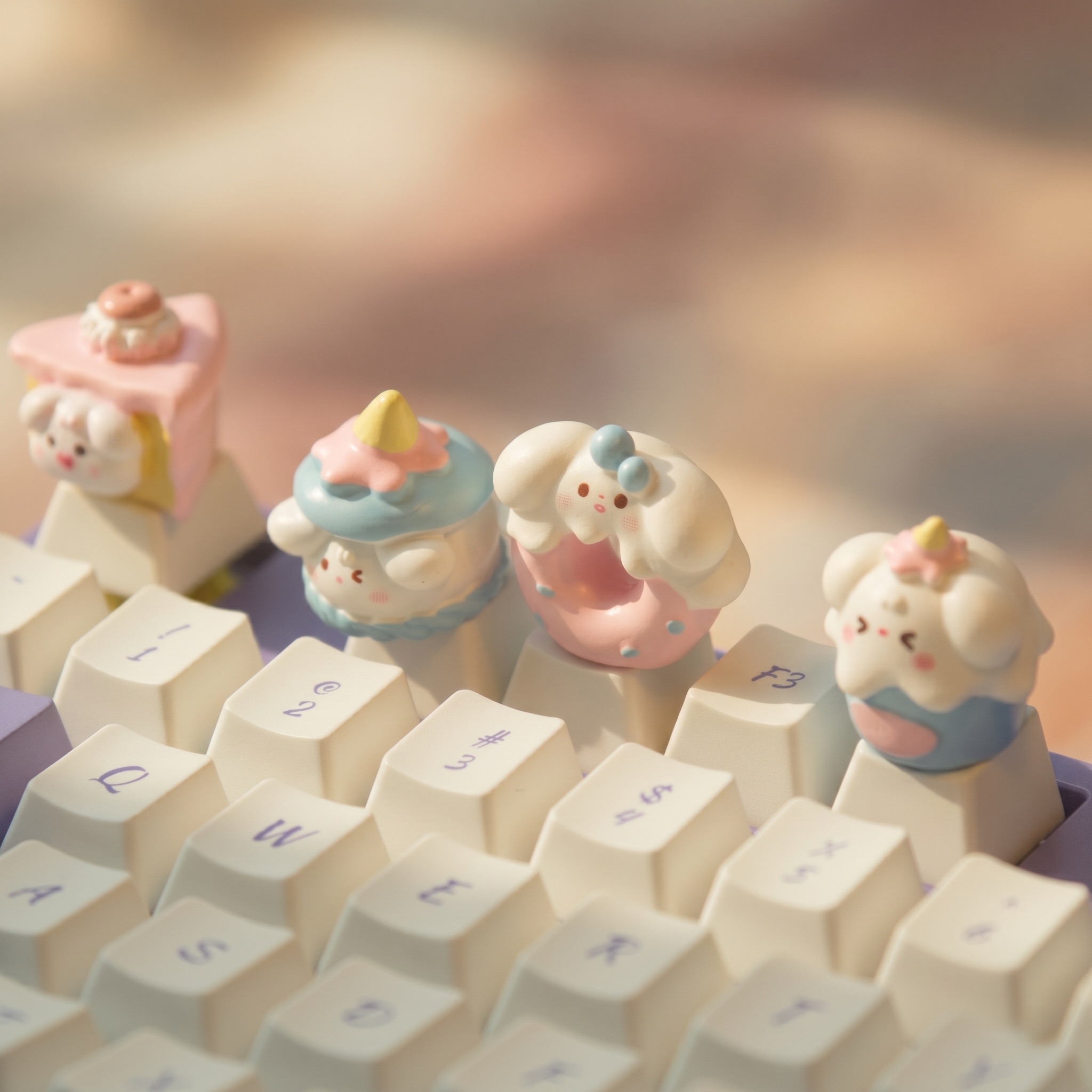 Cute Cake Keycaps Set INS Styl - 3D Printing Keycaps recension och pris