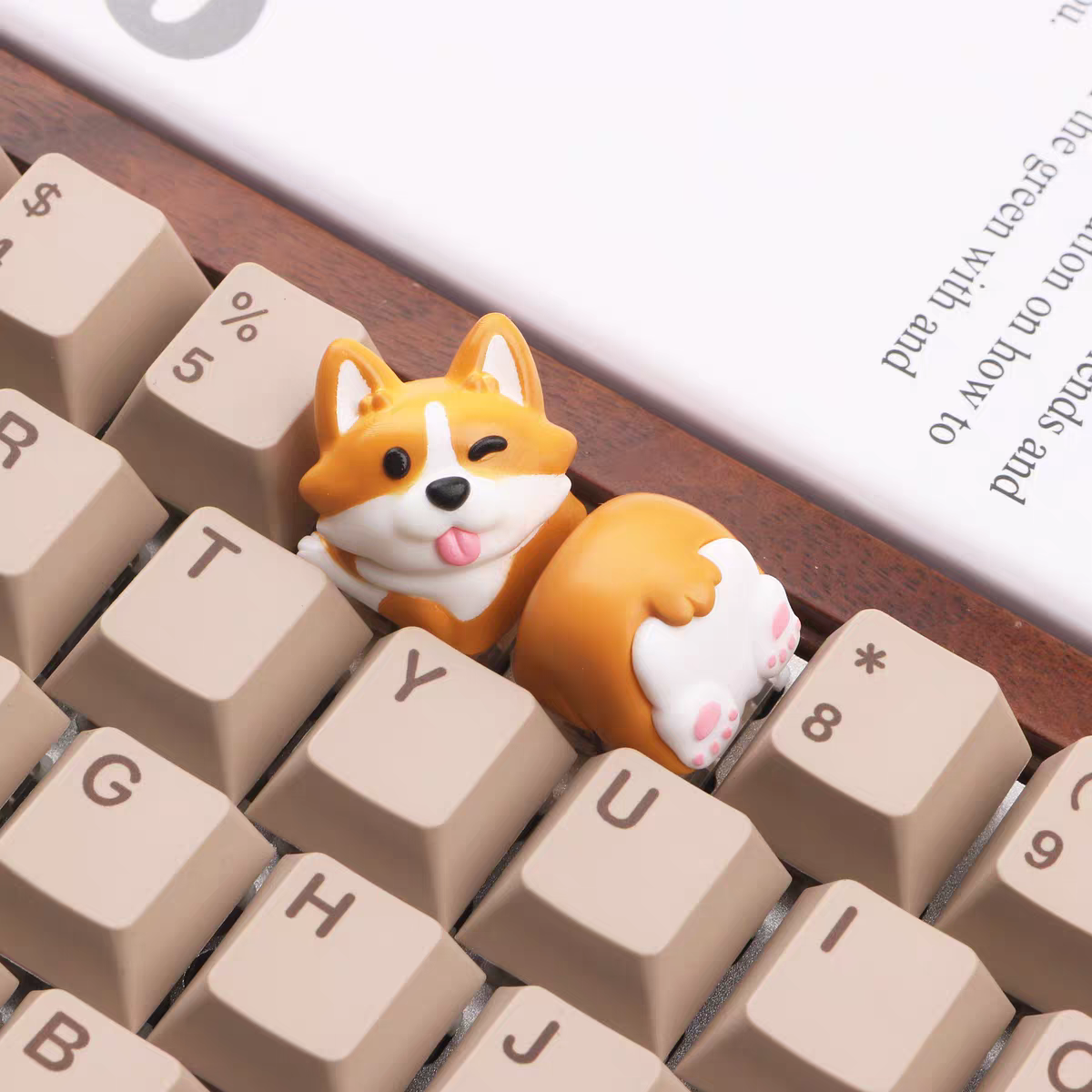 Universal Cartoon Corgi Keycap - 3D Printing Keycaps recension och pris