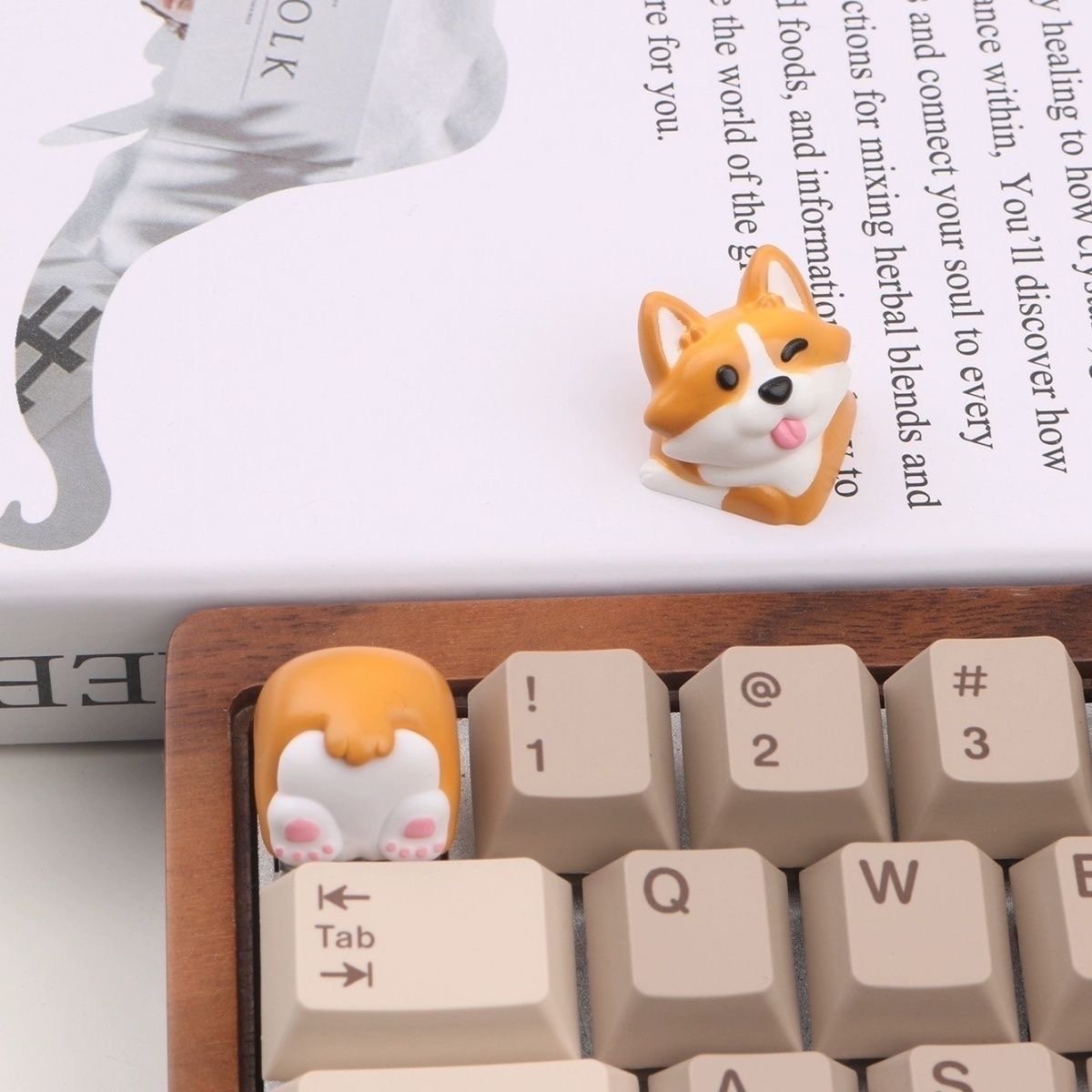 Universal Cartoon Corgi Keycap - 3D Printing Keycaps recension och pris