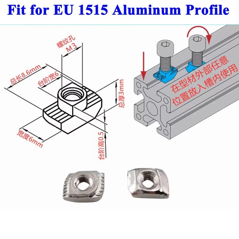 50/100pcs EU 1515 Aluminum Pro - V Slot Aluminum Extrusion recension och pris