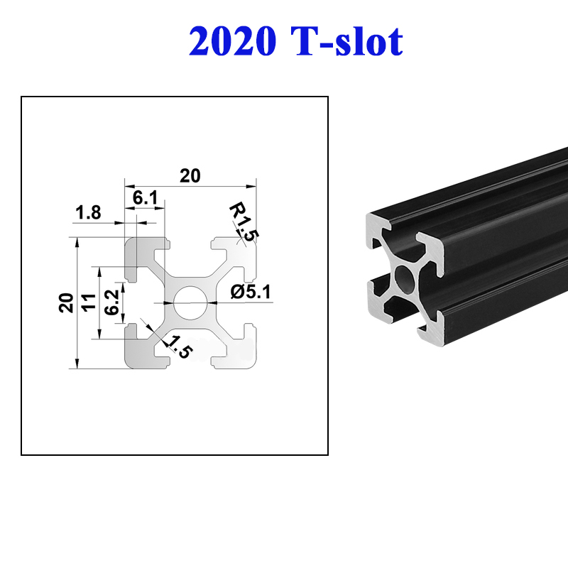 4pcs 2020 T-Slot Aluminum Extr - V Slot Aluminum Extrusion recension och pris
