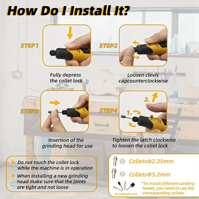 Cordless Mini Grinder Kit 3D P - 3D Printing Grinder recension och pris