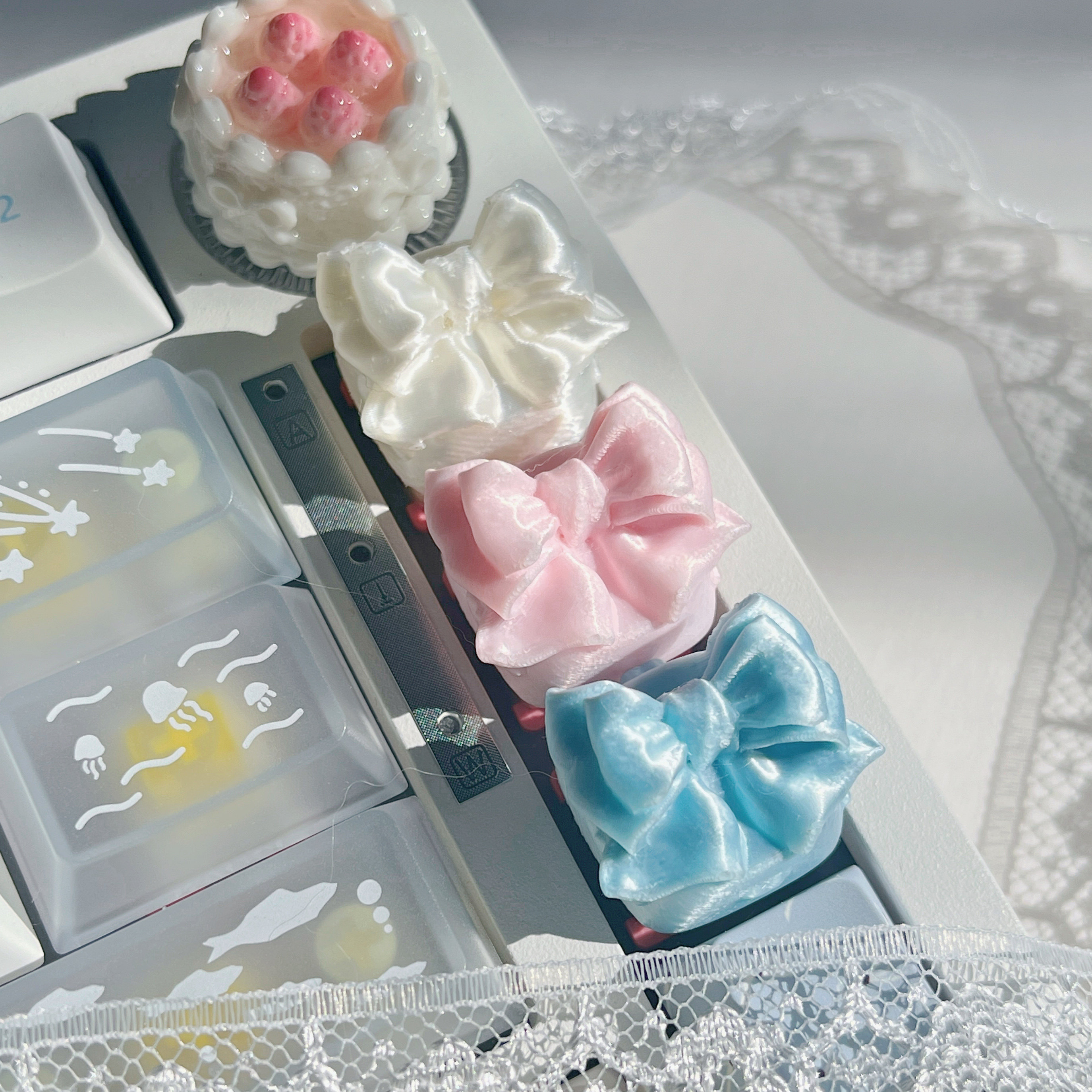 Silk Bow Themed Point Keycap 3 - 3D Printing Keycaps recension och pris