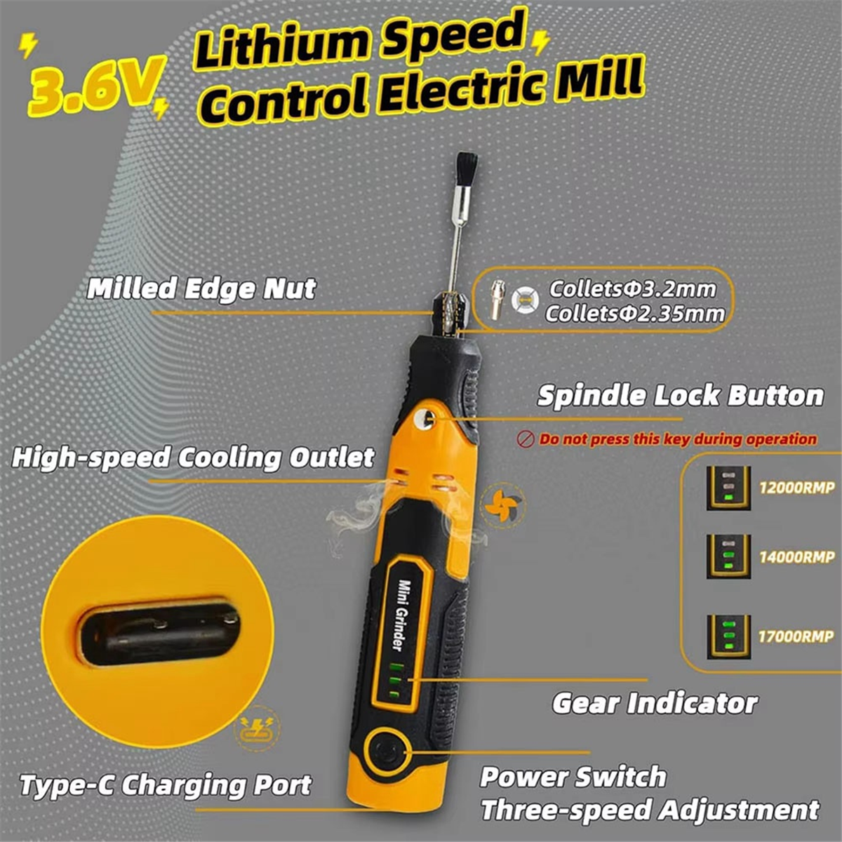 AA25 Cordless Mini Grinder Kit - 3D Printing Grinder recension och pris