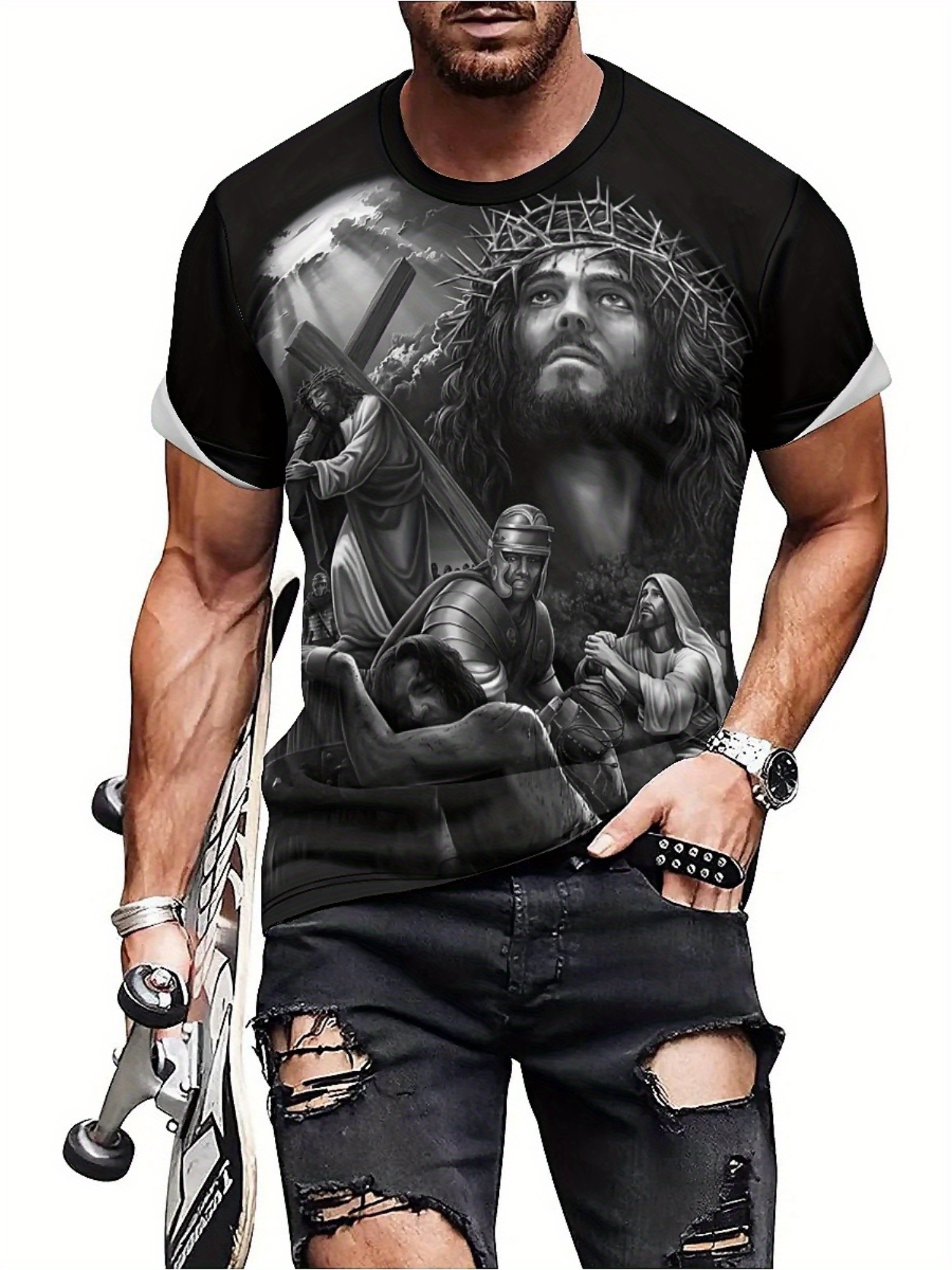 Men'S Plus Size Jesus 3D Print - 3D Printing Figure recension och pris