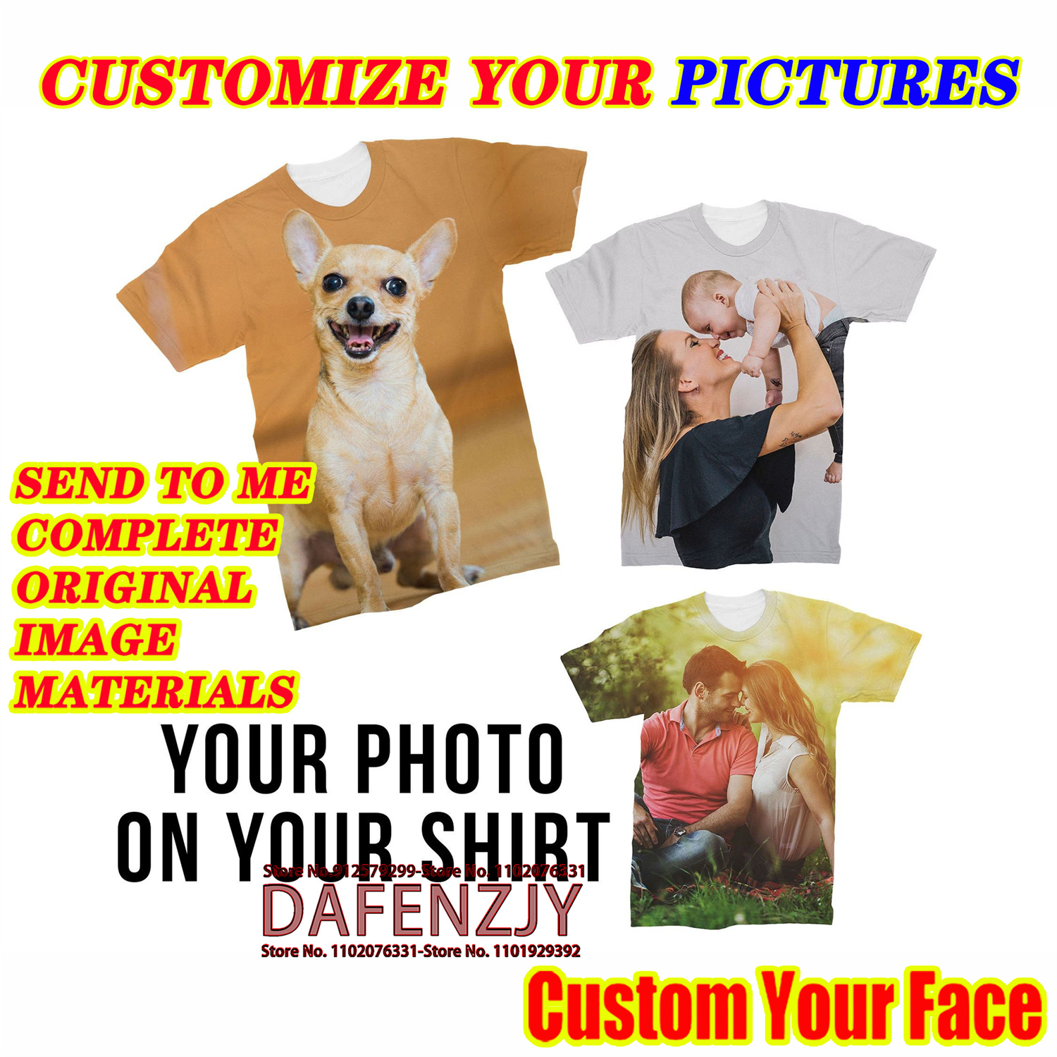 Men's Summer Custom Your Photo - 3D Printing Foto recension och pris