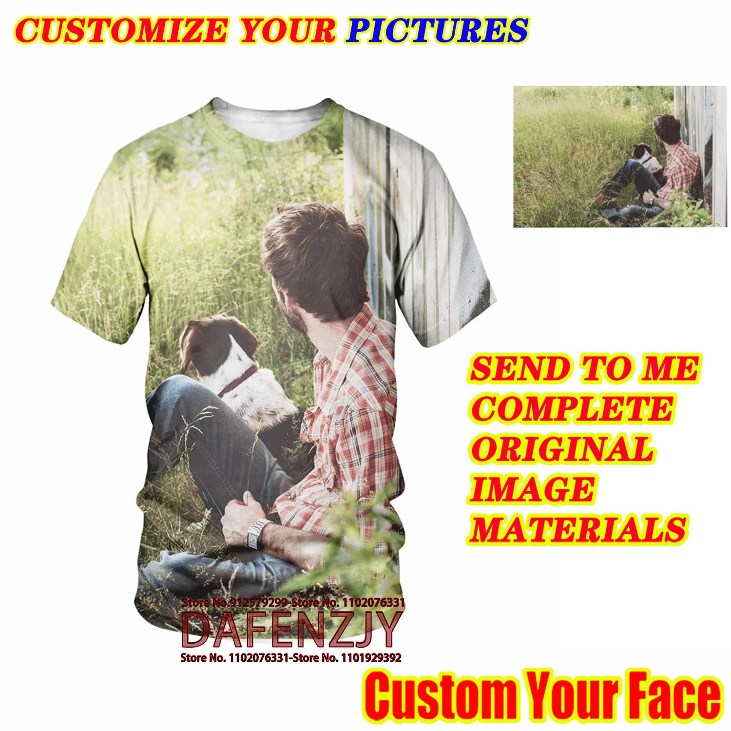 Men's Summer Custom Your Photo - 3D Printing Foto recension och pris