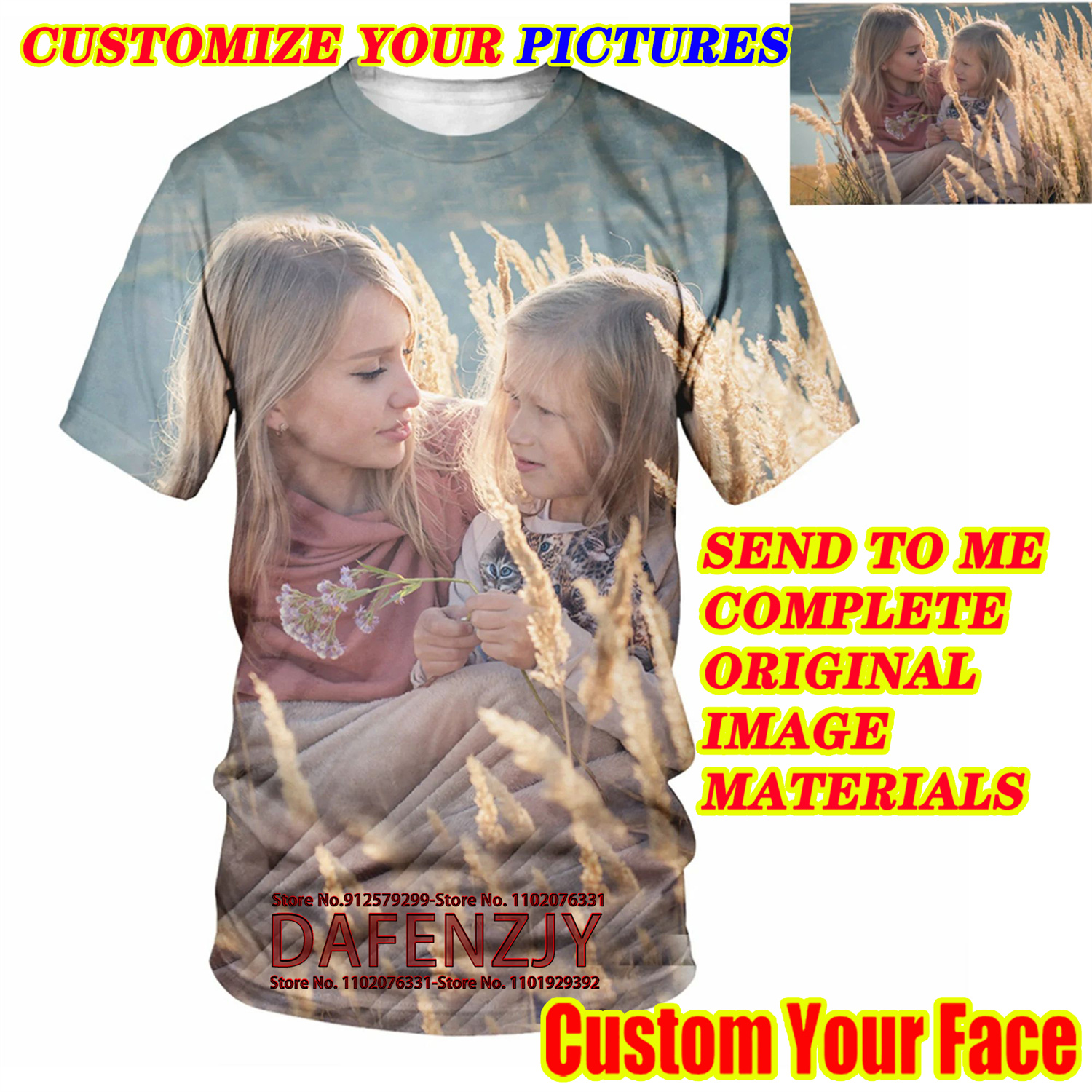 Men's Summer Custom Your Photo - 3D Printing Foto recension och pris